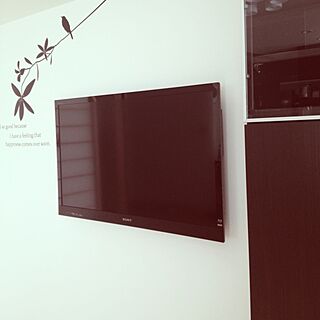 部屋全体/ウォールステッカー/IKEA/壁掛け テレビのインテリア実例 - 2012-10-30 10:24:10