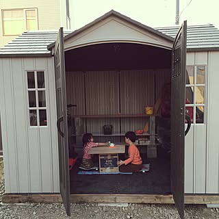 コストコ 物置小屋の商品を使ったおしゃれなインテリア実例 Roomclip ルームクリップ