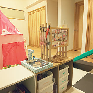 部屋全体/子ども部屋収納/ありがとうございます♡/おままごとキッチンDIY /カラボリメイク...などのインテリア実例 - 2020-10-09 21:18:33