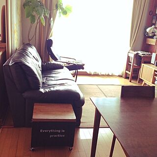 部屋全体/観葉植物/IKEA/DIY/お気に入り革製ソファー...などのインテリア実例 - 2014-07-17 22:42:15