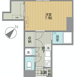 部屋全体/1K/ひとり暮らし/7.1畳/引っ越し準備中のインテリア実例 - 2019-02-01 00:16:23