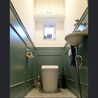 バス/トイレ/クラシカル/トイレ/Farrow&Ball /ペンキ塗り...などのインテリア実例 - 2016-05-16 14:40:08