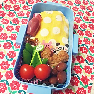 キッチン/お弁当の日/娘のお弁当♪/お弁当/ドット...などのインテリア実例 - 2017-03-15 08:57:30