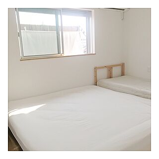 ベッド周り/ベッド/寝室/シンプルライフ/洗濯物...などのインテリア実例 - 2017-04-05 20:53:04