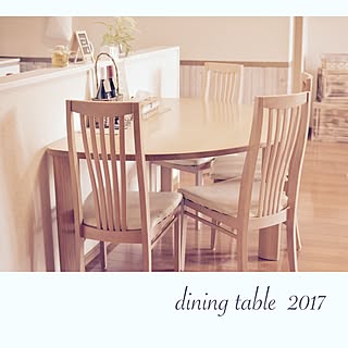 机/diningtable/半円型ダイニングテーブル/宿題スペース/ダイニングテーブル＆チェア...などのインテリア実例 - 2017-02-16 14:39:03