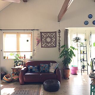 壁/天井/ハワイアンキルト/クッションカバー 手作り/植物/植物のある暮らし...などのインテリア実例 - 2016-06-03 08:48:57