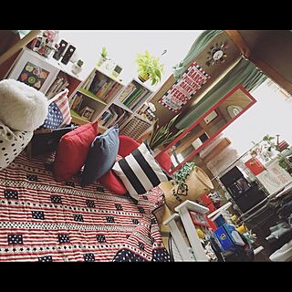 部屋全体/しまむら/IKEA/赤/ニトリ...などのインテリア実例 - 2016-05-28 19:14:35