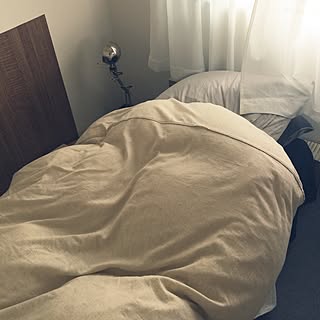 ベッド周り/ニトリ布団カバー/ニトリ/IKEA/1R...などのインテリア実例 - 2016-05-07 15:50:48