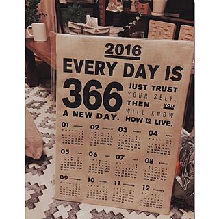 カレンダー/買ってよかったモノ/一人暮らし/1K/3COINSのインテリア実例 - 2015-12-23 21:45:43