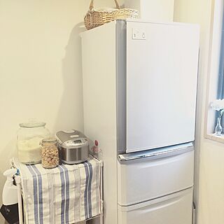 キッチン/やっぱ冷蔵庫は白だよね/冷蔵庫/ガーリー/賃貸...などのインテリア実例 - 2015-07-18 15:30:06