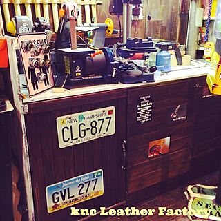 ナンバープレート/手作り/DIY/knc Leather Factory/ハンドメイドのインテリア実例 - 2014-04-26 12:51:10