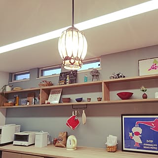 キッチン/いいね！ありがとうございます♪/ペンダントライト/ポスターのある部屋/かざり棚...などのインテリア実例 - 2016-06-23 21:33:49