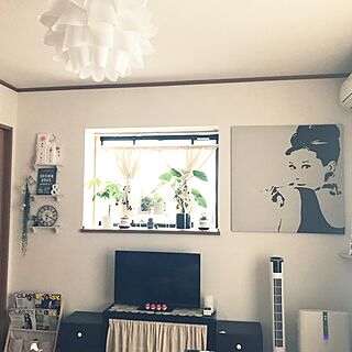 部屋全体/1K/IKEA/ひとり暮らし/タワーファン...などのインテリア実例 - 2017-05-17 00:51:48