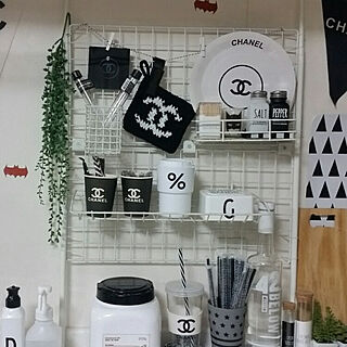 キッチン/Instagramやってます/MONOTONE/白黒マニア/ラベル...などのインテリア実例 - 2017-07-22 17:06:04