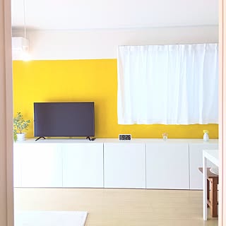 部屋全体/IKEA/黄色/黄色い壁/BESTA収納...などのインテリア実例 - 2024-04-26 05:30:36
