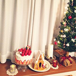リビング/クリスマスケーキ/クリスマスディスプレイ/ヘクセンハウスのインテリア実例 - 2015-12-19 17:24:22