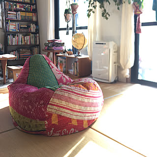 リビング/人をダメにするソファ/bean bag/ダメになるソファ/Kantha Quilt...などのインテリア実例 - 2018-02-12 09:08:15