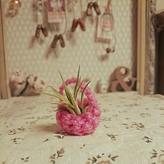 机/ミニチュアバッグ/かぎ針編み/植物/HAND MADE...などのインテリア実例 - 2014-11-18 23:30:59