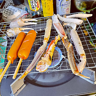 バス/トイレ/土鍋とカセットコンロはプレゼントで頂き物/アウトドア用品/スタンディング焼き網/焼き網はダイソー...などのインテリア実例 - 2024-01-05 15:30:44