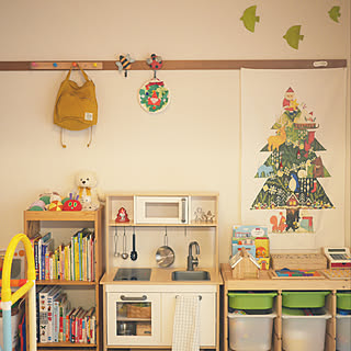 クリスマスタペストリー/北欧/子供と暮らす 賃貸/IKEA/子供部屋...などのインテリア実例 - 2020-11-17 17:16:54