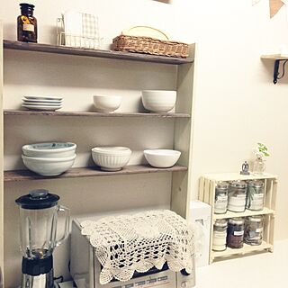 キッチン/DIY/ブログしてます♡/食器棚DIYのインテリア実例 - 2014-04-20 21:38:39