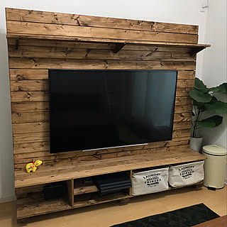 1x4材/テレビボード/テレビ台DIY/DIY/リビングのインテリア実例 - 2019-02-28 12:39:06