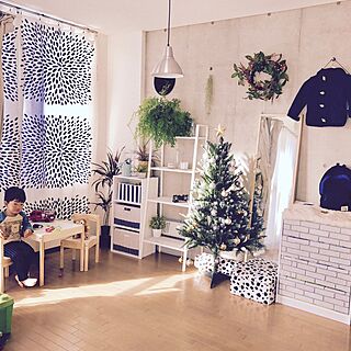 部屋全体/クリスマスツリー150cm/観葉植物/IKEA/北欧...などのインテリア実例 - 2016-12-22 00:18:07