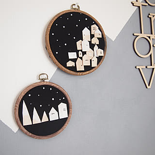 100均 刺繍枠のおしゃれなアレンジ 飾り方のインテリア実例 Roomclip ルームクリップ
