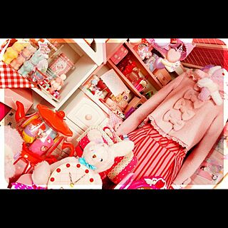 かわいい/ピンク/部屋全体のインテリア実例 - 2015-11-21 22:30:29