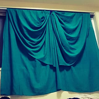 リビング/カーテン/縫わないカーテン/カーテンDIYのインテリア実例 - 2016-06-16 22:59:21