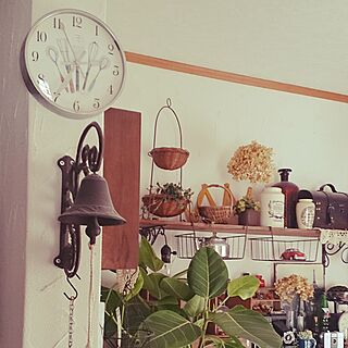 キッチン/時計/ﾃﾞｨｽﾌﾟﾚｲ/雑貨/植物...などのインテリア実例 - 2014-09-26 06:22:07
