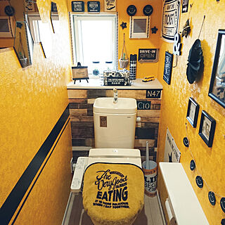 トイレの壁/DIY/マステ/ペンキ/黄色の壁...などのインテリア実例 - 2018-07-01 11:40:16