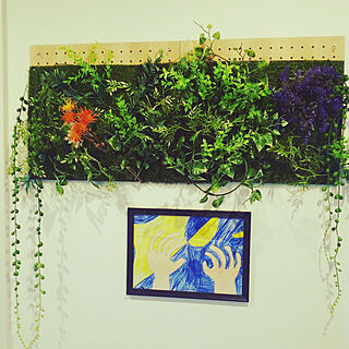 フェイクグリーン/階段の壁/こどもと暮らす/DIY/観葉植物のインテリア実例 - 2020-04-14 19:26:17