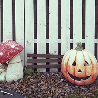 玄関/入り口/ハロウィン/柵/DIY/かぼちゃ...などのインテリア実例 - 2016-12-24 04:06:45