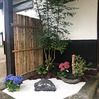 坪庭/石臼/枯山水風/観葉植物/玄関/入り口のインテリア実例 - 2021-08-20 20:58:12