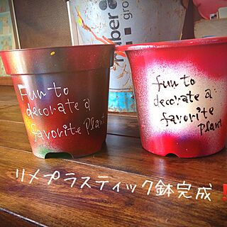 机/ペイント/プラスチック鉢/リメイクのインテリア実例 - 2015-09-16 09:55:50