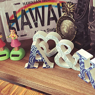 棚/ハワイに行きたい病/ハワイを感じたい/ハワイアンコーナー/ハネムーン土産...などのインテリア実例 - 2018-10-24 21:38:54