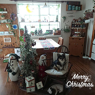 リビング/クリスマス/snowman/サンタクロース/二重窓DIY...などのインテリア実例 - 2021-12-24 22:16:09