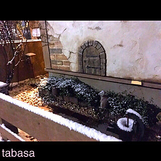 玄関/入り口/夜の庭/夜の風景/雪降った/カントリー...などのインテリア実例 - 2019-02-09 23:30:29