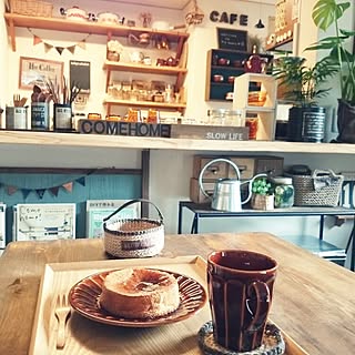 リビング/インスタ→slow.life.works/greencafeちゃん♡/朝ごはん/カフェ風に憧れる。...などのインテリア実例 - 2015-04-15 08:34:06