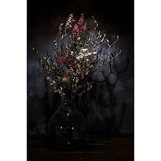 ドライフラワー 黒漆喰のおしゃれなアレンジ 飾り方のインテリア実例 Roomclip ルームクリップ