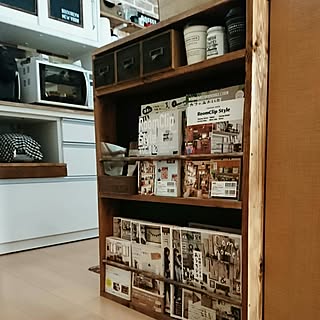 棚/DIY/カフェ風/雑誌収納のインテリア実例 - 2017-03-17 16:43:48