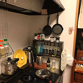 キッチン/黒板シール/DIY/キャンドゥのインテリア実例 - 2017-10-17 07:55:44
