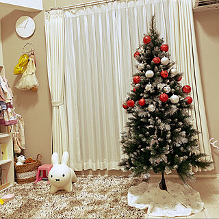 クリスマス/クリスマスツリー/モノトーン/IKEA/リビングのインテリア実例 - 2021-12-04 23:10:56