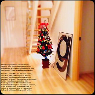 玄関/入り口/クリスマスツリー♡/Xmasツリー/北欧好き/デザイン階段...などのインテリア実例 - 2015-11-13 18:56:28