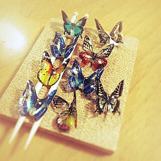 リビング/蝶々/ハンドメイドのインテリア実例 - 2016-02-27 23:30:22