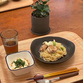 観葉植物/食器/おうちごはん/晩ご飯/机のインテリア実例 - 2021-08-28 17:56:50