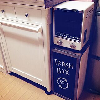 キッチン/ゴミ箱/DIY/黒板のインテリア実例 - 2014-03-18 20:51:14