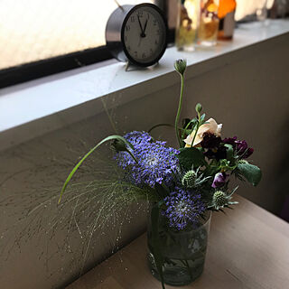 IKEA時計/ハーバリウム手作り/花瓶/花のある暮らし/リトルショップオブフラワーズ...などのインテリア実例 - 2020-04-08 20:50:49