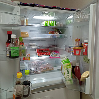 キッチン/２LDK/賃貸/冷蔵庫の中/冷蔵庫収納のインテリア実例 - 2022-01-25 18:42:27